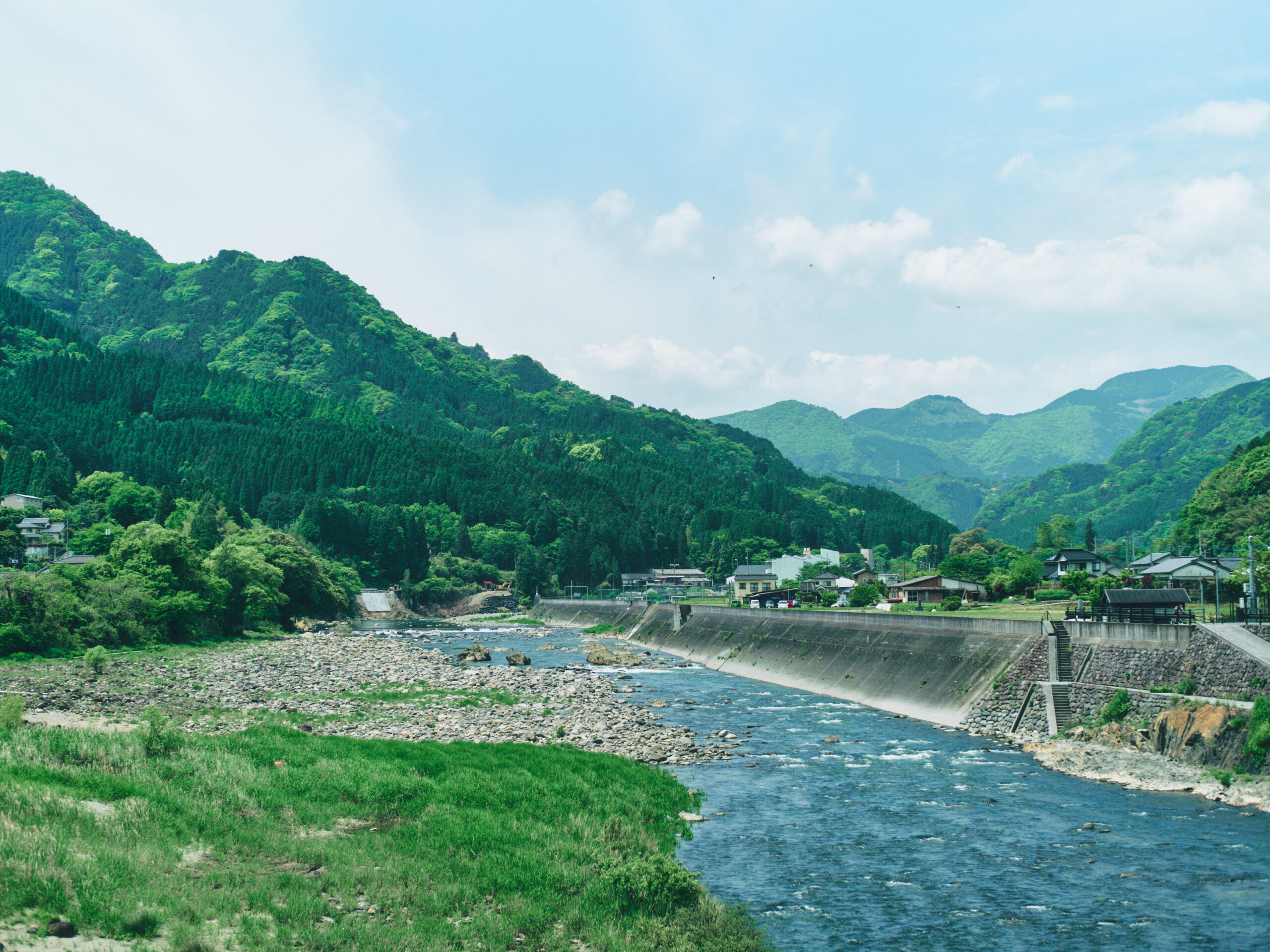 山国川の流れが綺麗。