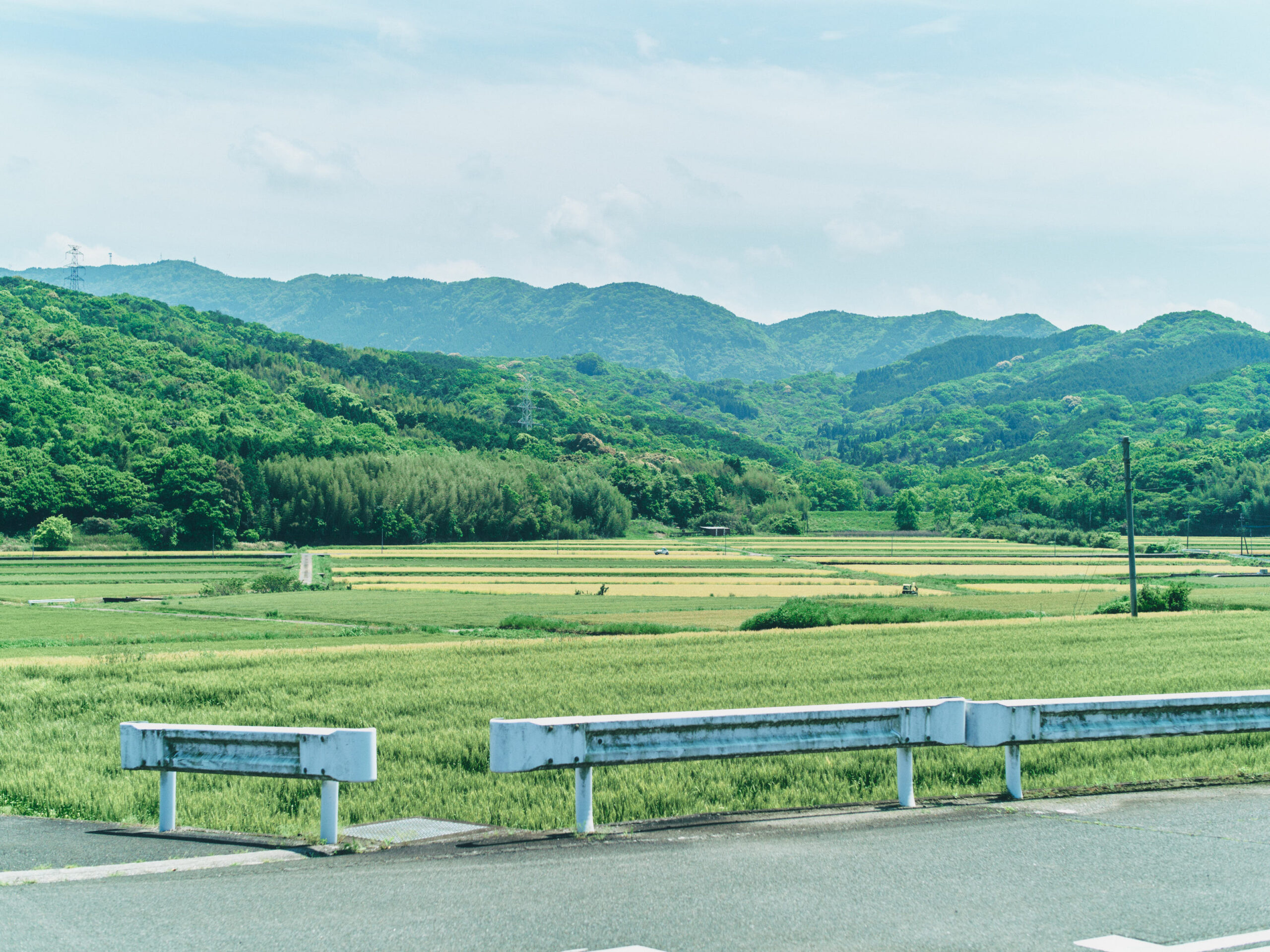 奥に見えるのが、八面山。