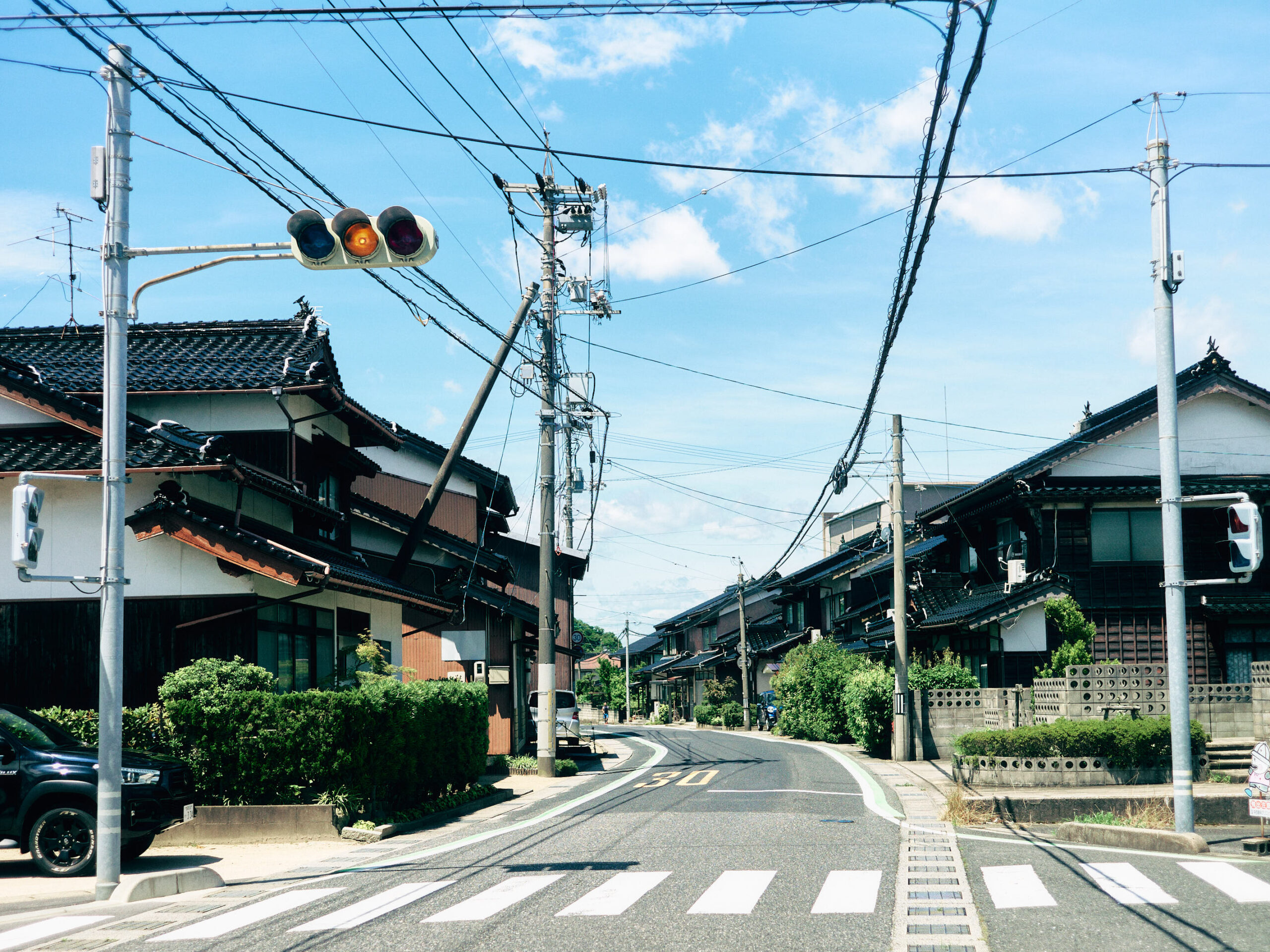 落ち着いた町並み。